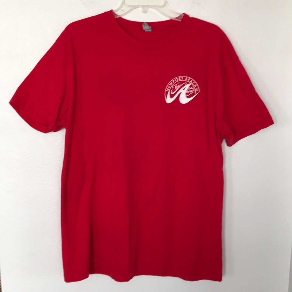 TIKI BAR NEWPORT BEACH ALOHA BOYS T-SHIRT RED SZ XL GREAT COND